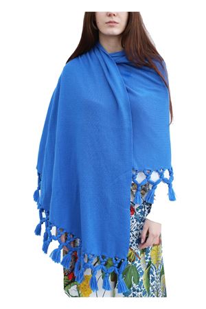 Wool shawl with tassels Art Tricot | MEZZALUNAFRANGIONACORTABLUETTE